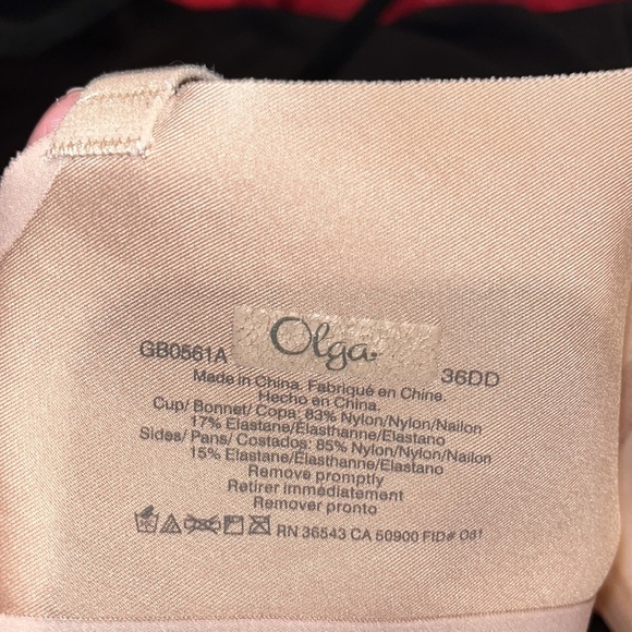 Olga 36DD neutral color bra - Picture 7 of 9